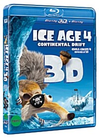 [중고] [3D 블루레이] 아이스 에이지 4: 대륙 이동설 + DVD 샘플러 콤보팩 (3disc: 3D&2D BD+DVD)