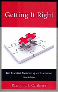 Getting It Right: The Essential Elements of a Dissertation (Paperback, 2)