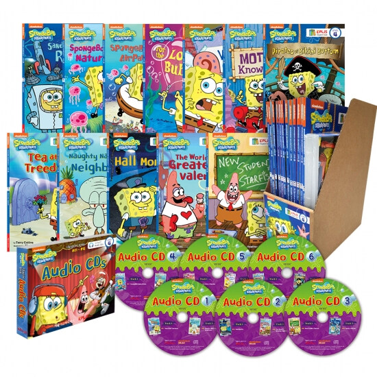 SpongeBob SquarePants 스폰지밥 챕터북 (Paperback 12권 (단어 & 표현 리스트 포함) + Audio CD 6장 (MP3))