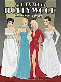 Golden Age of Hollywood Paper Dolls with Glitter! (Paperback, Green)
