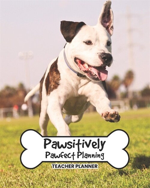 Teacher Planner Pawsitively Pawfect Planning: Pitbull Daily Organizer For Lesson Planning Academic Year 2019-2020 (Paperback)
