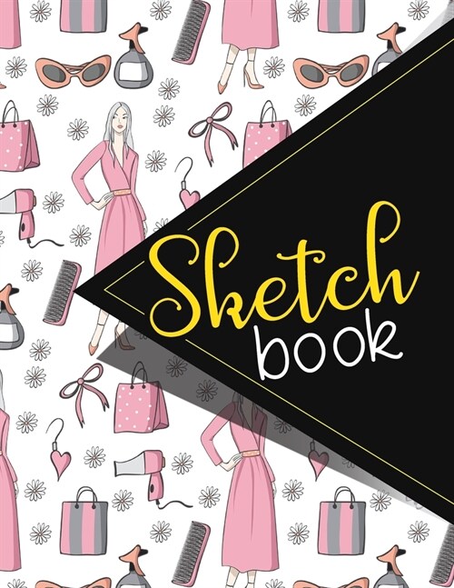 Sketchbook: Sketch Book, Blank White Paper Unruled Unlined Drawing Book Journal For Artists and Students, Cute Beauty Shop Cover. (Paperback)