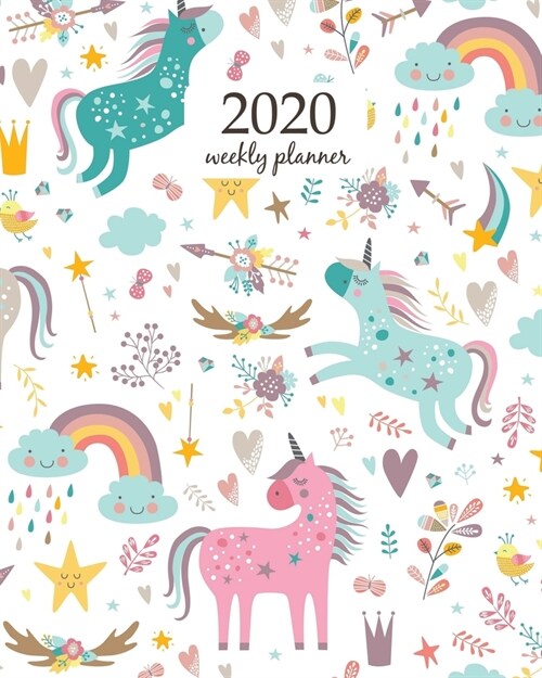 2020 Weekly Planner: Calendar Schedule Organizer Appointment Journal Notebook and Action day With Inspirational Quotes Seamless pattern wit (Paperback)