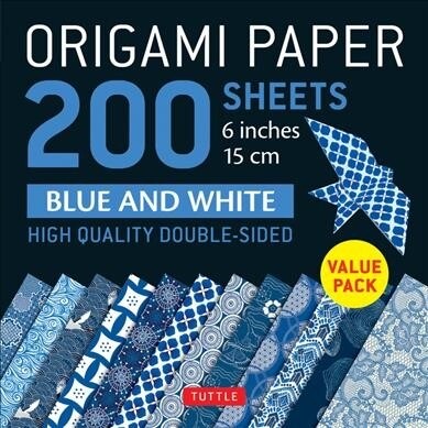 Origami Paper 200 Sheets Blue and White Patterns 6 (15 CM): High-Quality Double Sided Origami Sheets Printed with 12 Different Designs (Instructions f (Other)