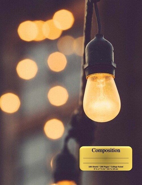 Lightbulb Bright Ideas Composition Notebook, Narrow Ruled: 100 sheets / 200 pages (Paperback)