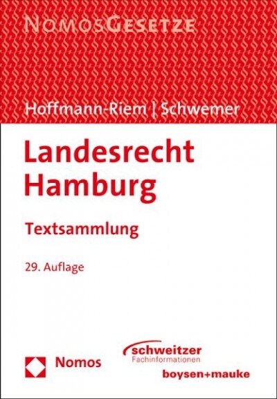 Landesrecht Hamburg: Textsammlung - Rechtsstand: 1. September 2019 (Paperback, 29)