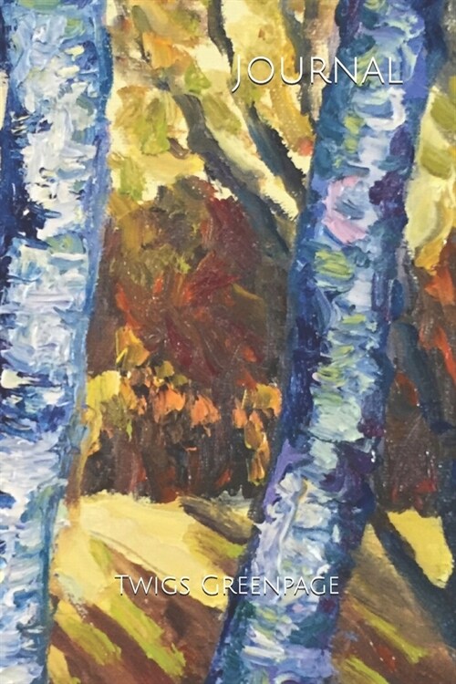 Journal: Impressionist Painting Journal -200 Lined Pages - Birch Trees (Paperback)