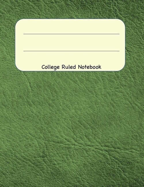 College Ruled Notebook: 8.5 x 11 Journal 100 Pages (Paperback)