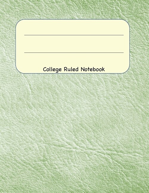 College Ruled Notebook: 8.5 x 11 Journal 100 Pages (Paperback)