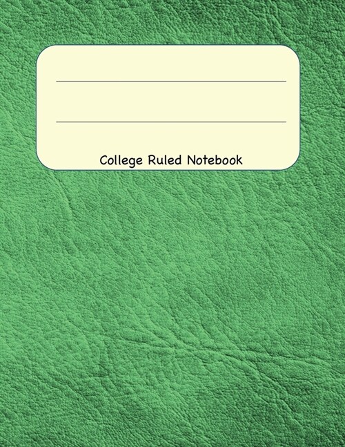 College Ruled Notebook: 8.5 x 11 Journal 100 Pages (Paperback)