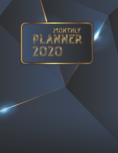 2020 Monthly Planner: 12 Months Calendar, 1 Year Monthly Appointment Notebook, Agenda Schedule Organizer Logbook and Business Planners Dark (Paperback)