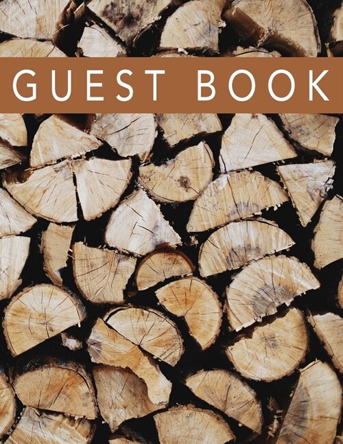 Guest Book: Log Cabin, House on the Lake, Mountain Cabin, Guest Lodge Message Book (Paperback)