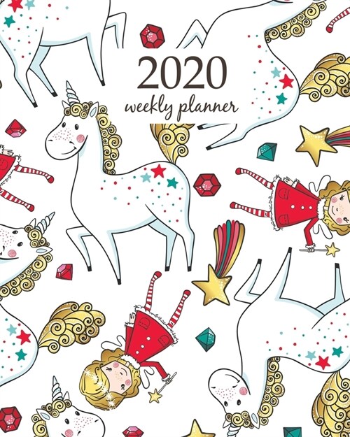 2020 Weekly Planner: Calendar Schedule Organizer Appointment Journal Notebook and Action day With Inspirational Quotes Hand drawn seamless (Paperback)