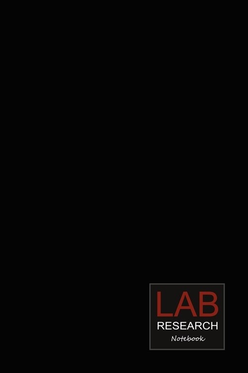 Lab research notebook: Black cover lined journal to write in 120 pages 6x9 - Gift diary (Paperback)