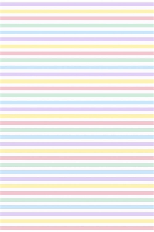 Cute Pastel Notebook: Striped College Ruled Notebook, Composition Book, Journal, Diary - Creative Writing, Work and Back to School Supplies (Paperback)