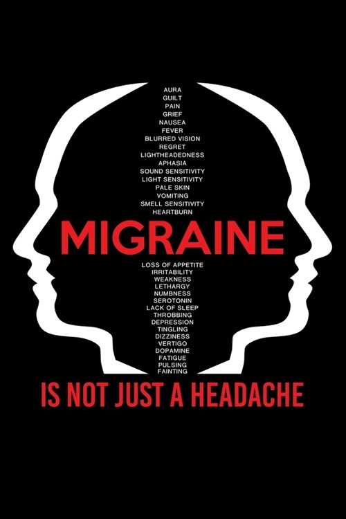 Journal: Migraine Awareness Graphic Headache Black Lined Notebook Writing Diary - 120 Pages 6 x 9 (Paperback)