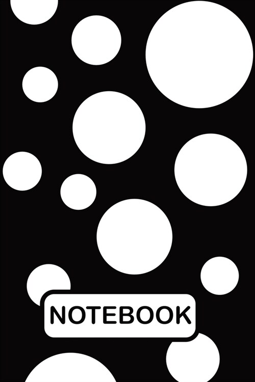 Black and White Spotted Notebook: Stunning minimalist geometric design makes a fabulous cover for this journal. Each page is headed up with Subject an (Paperback)