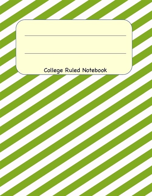 College Ruled Notebook: 8.5 x 11 Journal 100 Pages (Paperback)