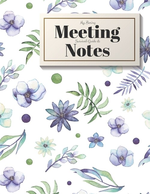 My Boring Meeting Survival Guide and Notes: 8.5x11 Meeting Notebook and Puzzle Book (Paperback)