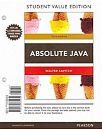 Absolute Java, Student Value Edition Plus Myprogramminglab with Pearson Etext -- Access Card Package (Paperback, 5)
