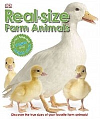 Real-Size Farm Animals [With Growth Chart] (Hardcover)