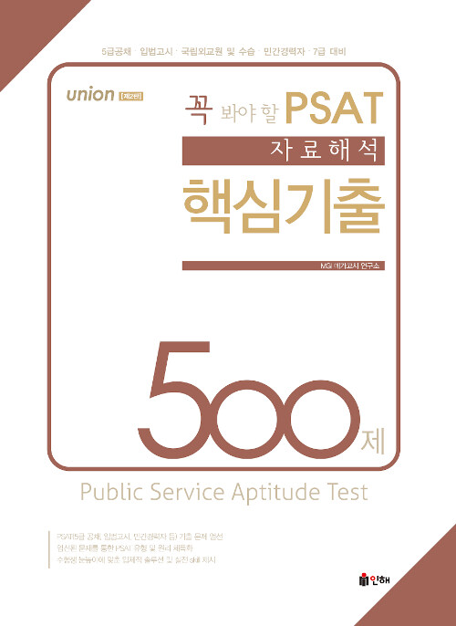 UNION 꼭 봐야 할 PSAT 자료해석 핵심기출 500제