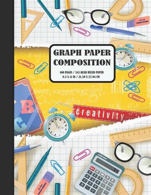 Graph Paper Composition: Quad Ruled 5 squares per inch: Composition Notebook for Students: Grid Paper Notebook (Notebooks For Students) (Paperback)