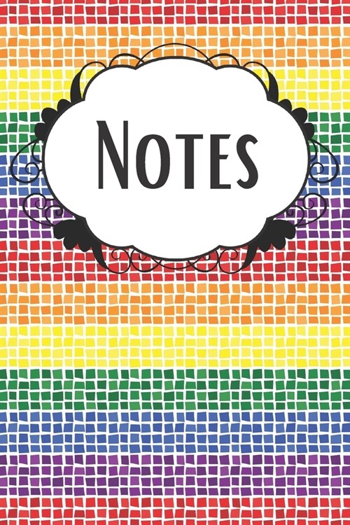 Rainbow Mosaic Notebook: LGBT Rainbow Pride Portable Notebook (Paperback)