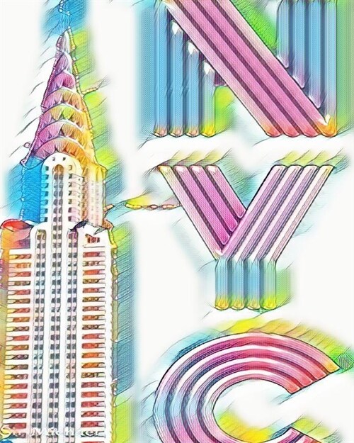 ICONIC Chrysler Building Writing Drawing Journal. Sir Michael Designer: super sized Rainbow Chrysler Building Writing Drawing Journal. (Paperback)