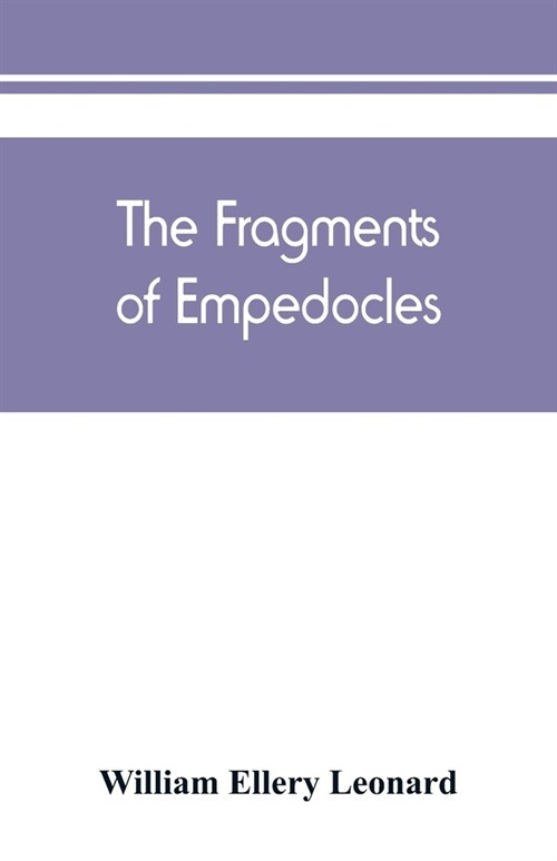 The fragments of Empedocles (Paperback)