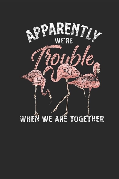 Apparently Were Trouble When We Are Together: Flamingos Notebook, Graph Paper (6 x 9 - 120 pages) Animal Themed Notebook for Daily Journal, Diary, (Paperback)