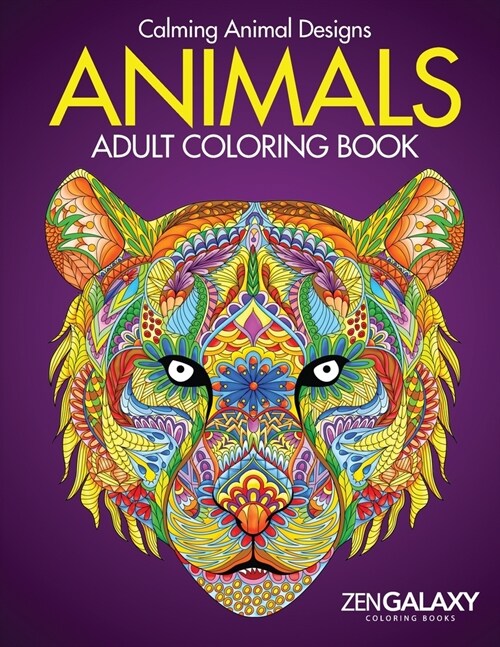 Adult Coloring Book: Animals: Calming Animal Designs (Paperback)