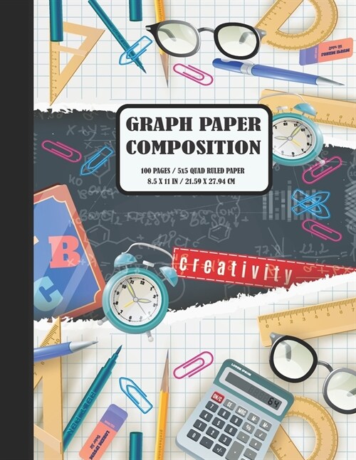 Graph Paper Composition: Quad Ruled 5 squares per inch: Math and Science Composition Notebook for Students * Large (8.5 x 11) * (Notebooks Fo (Paperback)