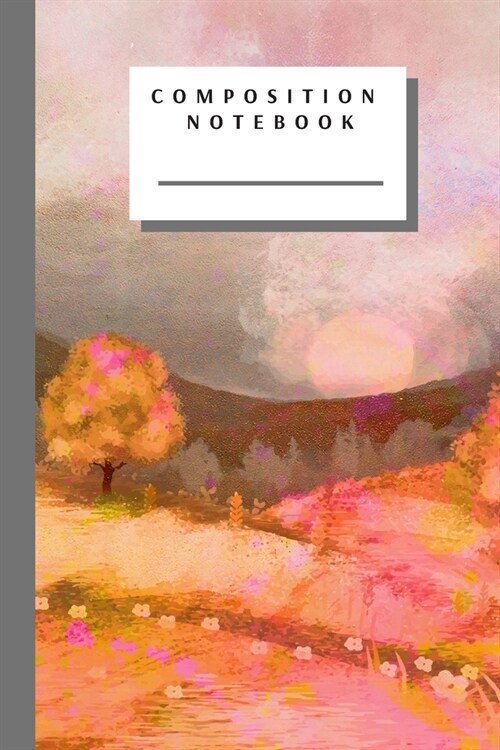 Composition Notebook: Tuscany Landscape Watercolor Design Writing Notes Journal Wide Ruled Paper (6x9, 110 Lined Pages) (Paperback)