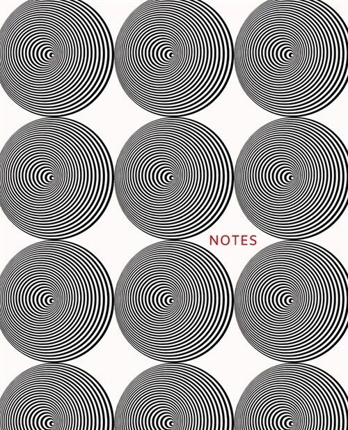 Notes: Concentric Circle Abstract Modern design College Ruled Notebook Lined School Journal - 100 Pages - 7.5 x 9.25 - Schoo (Paperback)