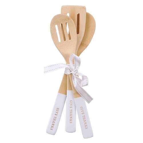 Spoon Set Wood Give Thanks - 1 Thess 5:18 (Other)