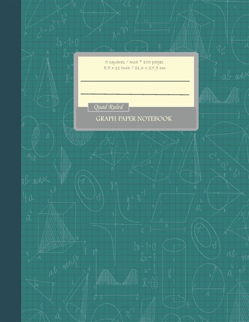Graph Paper Notebook: Quad Ruled 5 squares per inch: Math and Science Composition Notebook for Students (Notebooks For Students) * Large (8. (Paperback)