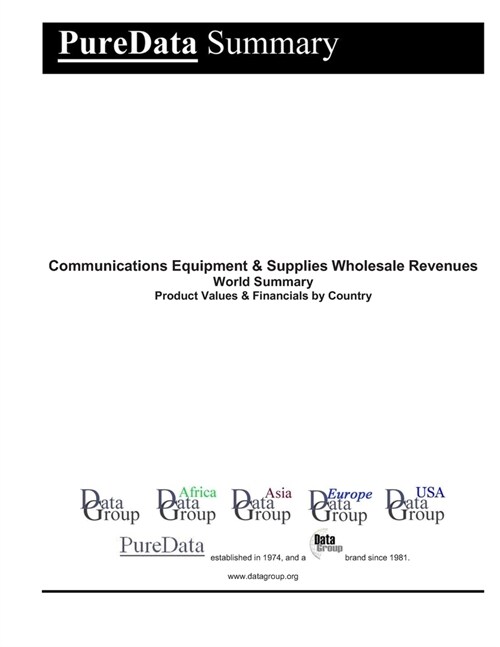 Communications Equipment & Supplies Wholesale Revenues World Summary: Product Values & Financials by Country (Paperback)