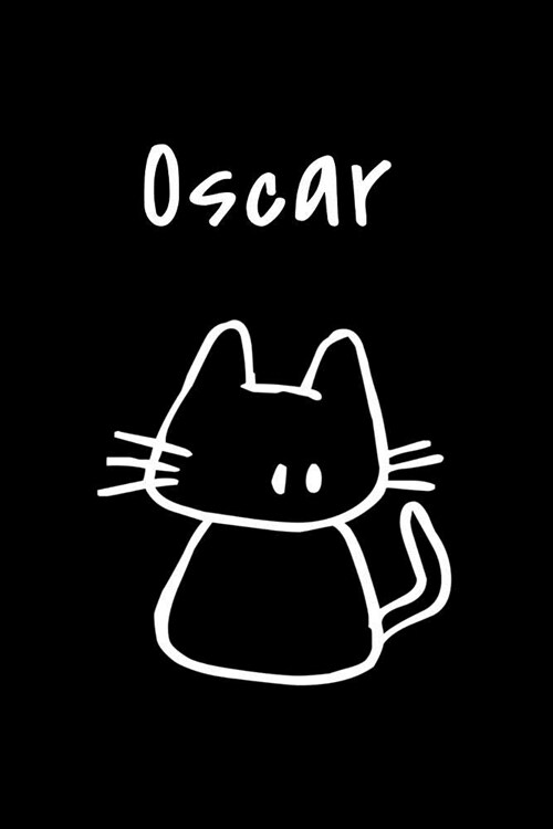 Oscar: Composition Notebook Plain College Ruled Wide Lined 6 x 9 Journal Cute Meow Funny Kawaii Gifts for Cat Lovers Organ (Paperback)