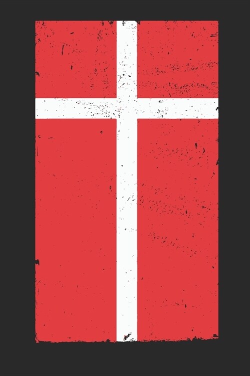 Denmark Flag: Blank Lined Denmark Flag Notebook for Danish - 6x9 Inch - 120 Pages (Paperback)