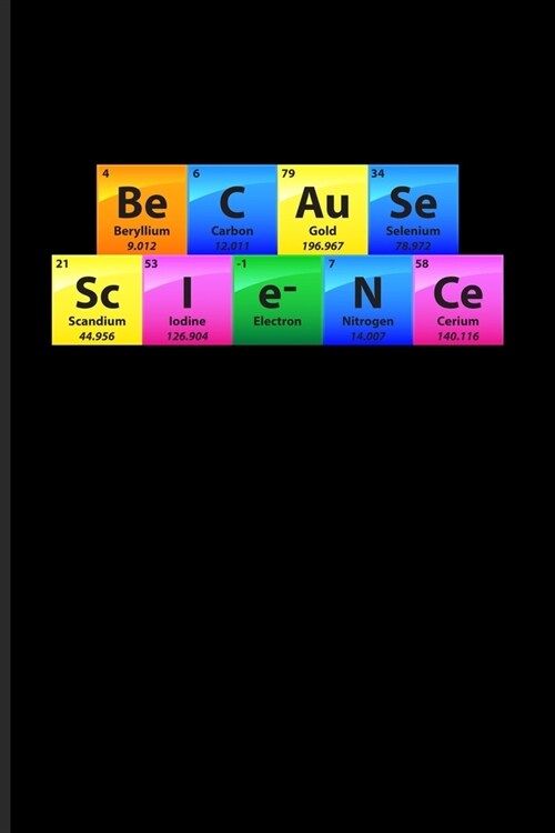 Be C Au Se Sc I e- N Ce: Periodic Table Of Elements Journal - Notebook - Workbook For Teachers, Students, Laboratory, Nerds, Geeks & Scientific (Paperback)