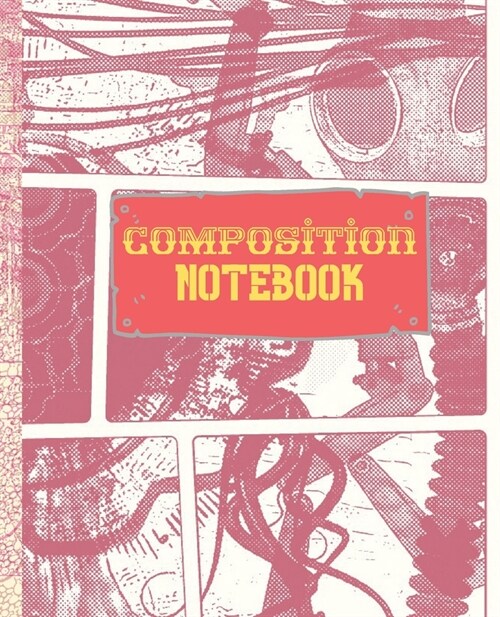 Composition Notebook: Bold Sci-Fi Design Wide Ruled Lined Notebook (Paperback)