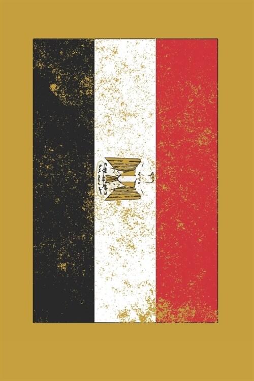 Egypt Flag: Blank Lined Egypt Flag Notebook for Egyptian 6x9 Inch 120 Pages (Paperback)