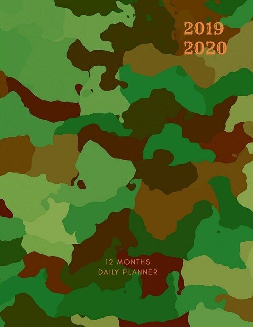 Planner July 2019- June 2020 Army Camo Monthly Weekly Daily Calendar: Academic Hourly Organizer In 15 Minute Interval; Appointment Calendar With Addre (Paperback)