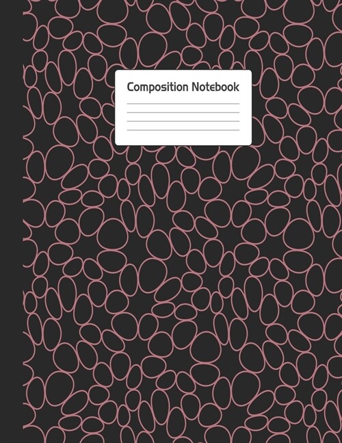 Composition Notebook: Brindle Contemporary Rose Gold White Pattern Notepad For School or Work. 8.5 x 11 Line College Ruled Journal With Soft (Paperback)