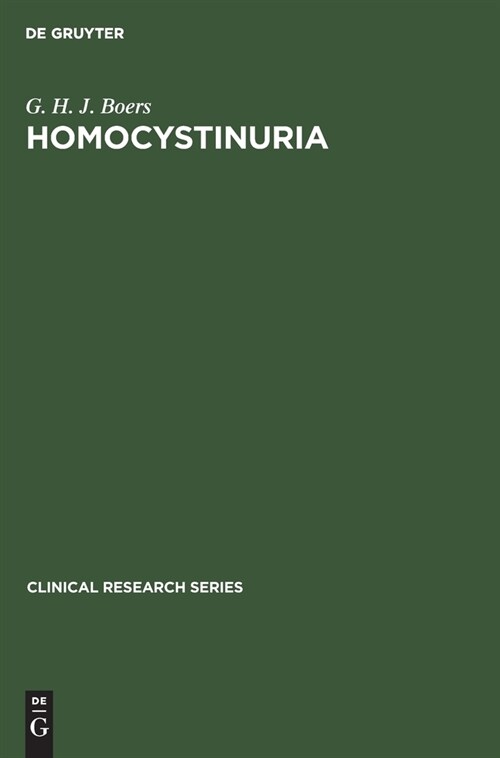 Homocystinuria: A Risk Factor of Premature Vascular Disease (Hardcover, Reprint 2019)