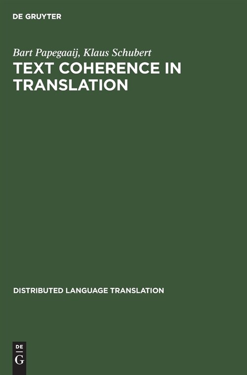 Text Coherence in Translation (Hardcover)