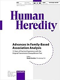 Advances in Family-Based Association Analysis 2008 (Paperback)