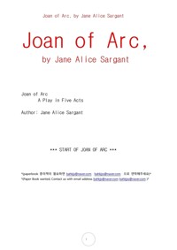 잔다르크 (Joan of Arc, by Jane Alice Sargant) 커버