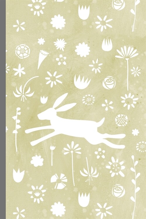Notes: A Blank Squared Paper Journal with Leaping Hare Pattern Cover Art (Paperback)